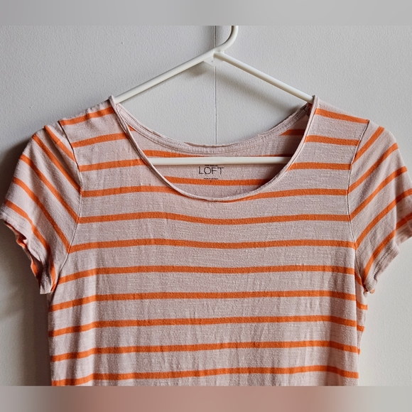 Loft Striped Short-Sleeve Tee in Women's S - Picture 2 of 10
